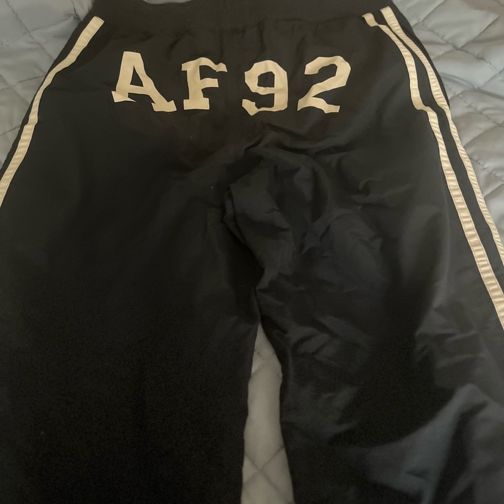 Vintage Abercrombie & Fitch navy track pants size large Y2K